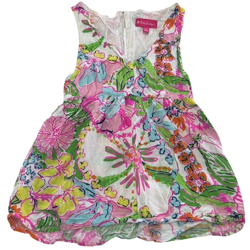 Lilly Pulitzer for Target Top Women XS Multicolor Floral Nosie Posie Preppy Boho - Picture 2 of 8